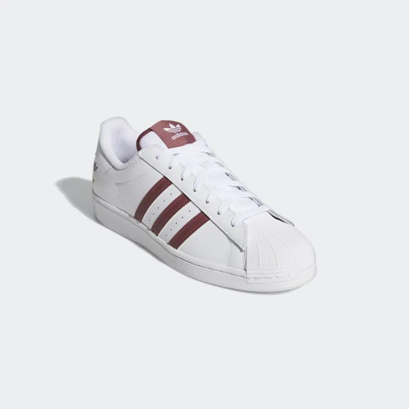 adidas Superstar Cloud White / Burgundy / Gold Foil (GY0976)