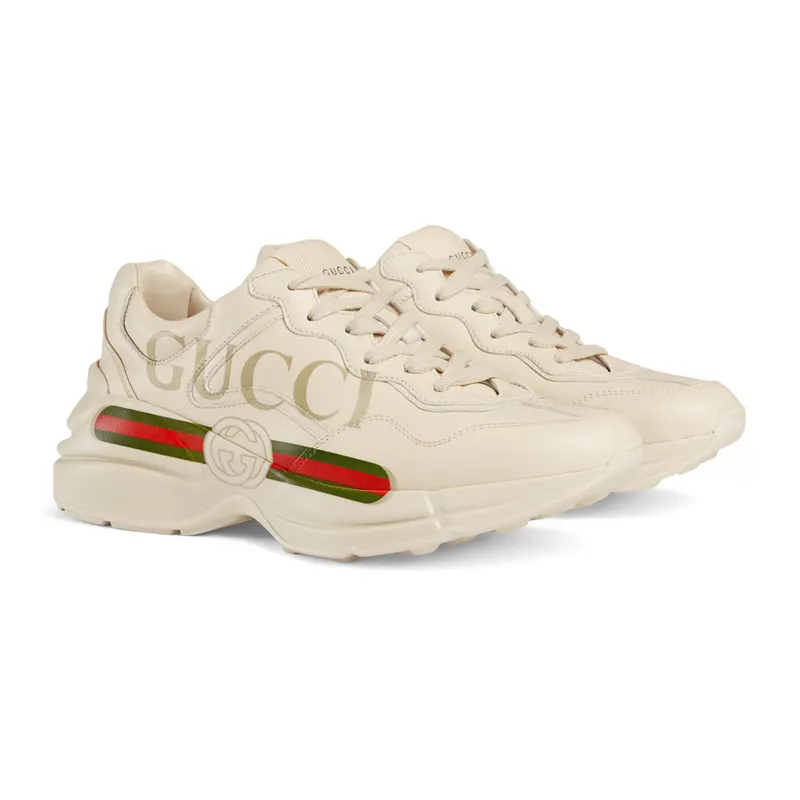 Gucci Rhyton Gucci logo leather White 528892DRW009522