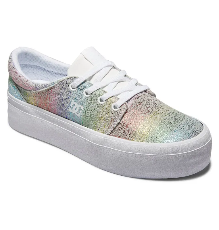 DC Shoes Trase Platform white/rainbow (ADJS300269-TRW)
