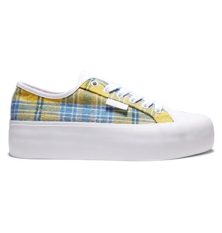 DC Shoes Manual Platform white/plaid (ADJS300280-TPD)