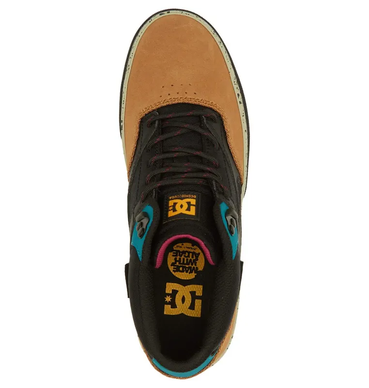 DC Shoes Kalis Vulc Mid Wnt black/brown/green (ADYS300744-XKCG)