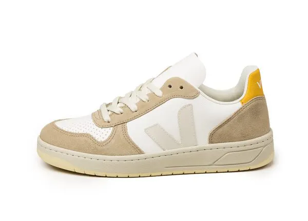 Veja V-10 Chromefree Leatherr W Extra White / Sahara / Ouro (VX0502942A)