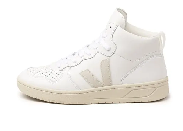 Veja V-15 Leather Extra White / Natural (VQ0201270B)