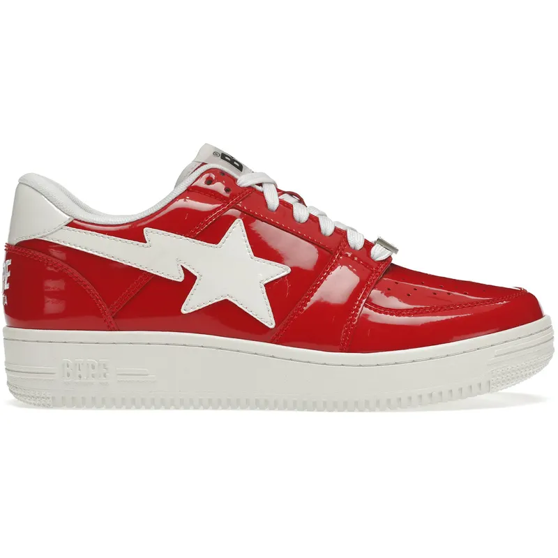 A Bathing Ape Bape Sta Low Patent Red (1G30191010 RED)