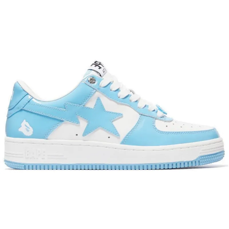 A Bathing Ape Bape Sta Patent Leather Blue White (1I70-191-002)