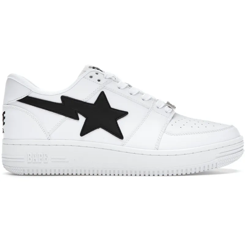 A Bathing Ape Bape Sta Low M1 White Black (1G20191010)