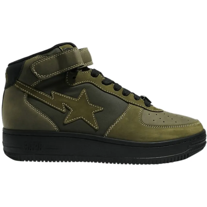 A Bathing Ape Bape Sta Mid Military Olive Green (1H30-191-006-OLD)