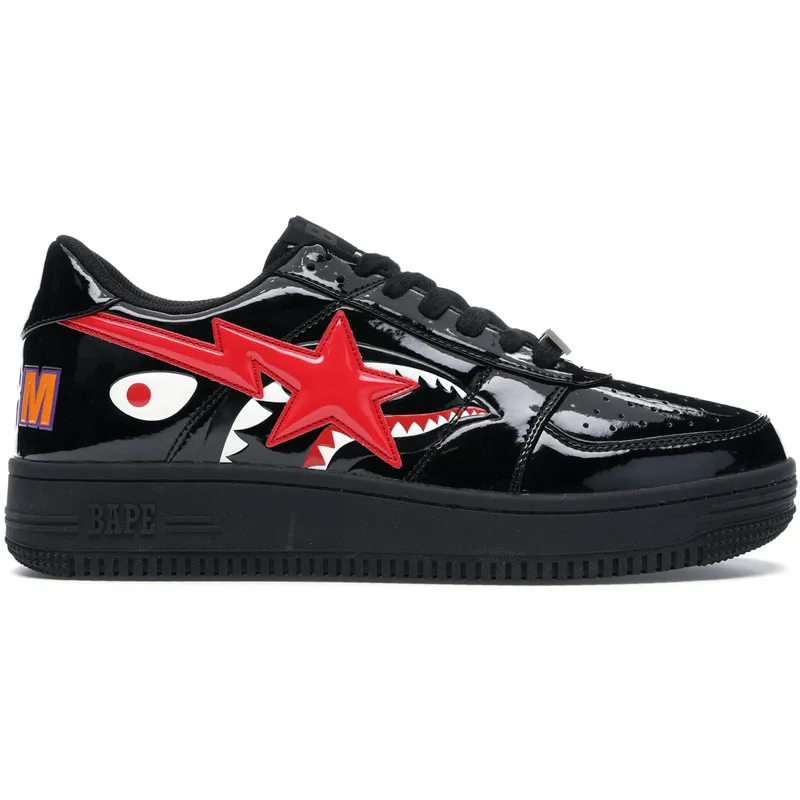 A Bathing Ape Bape Sta Low Shark Black (1H30-191-012-BLK)