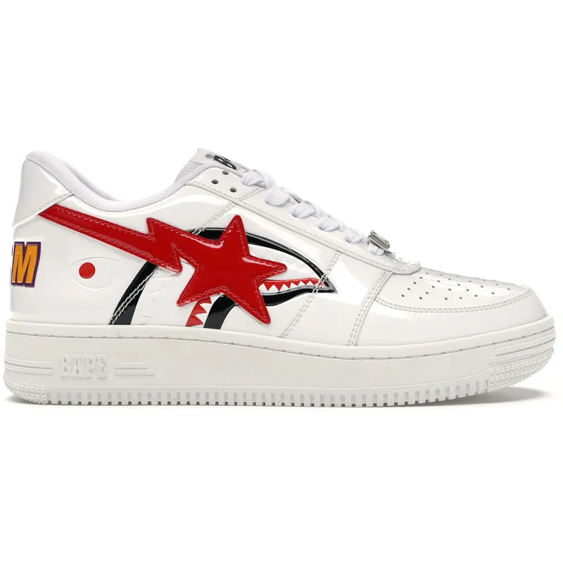 A Bathing Ape Bape Sta Low Shark White (1H30-191-012-WHT)