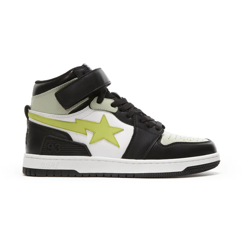 A Bathing Ape Block Sta Hi Black Lime (001FWG701036X)