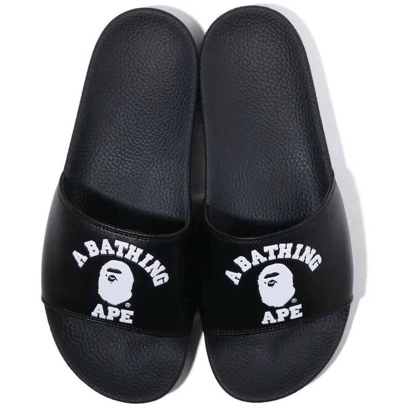 A Bathing Ape College Slide Sandal Online Exclusive Black (2022) (1I25-191-001)