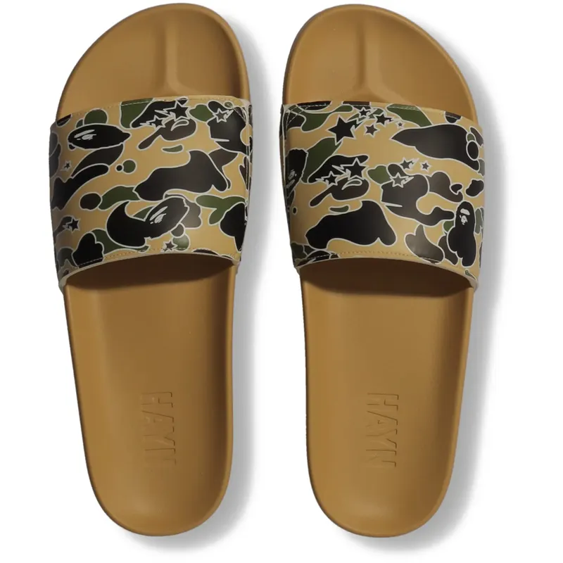 A Bathing Ape Hayn Slide Yellow Sta Camo (1H73-191-917 YL)