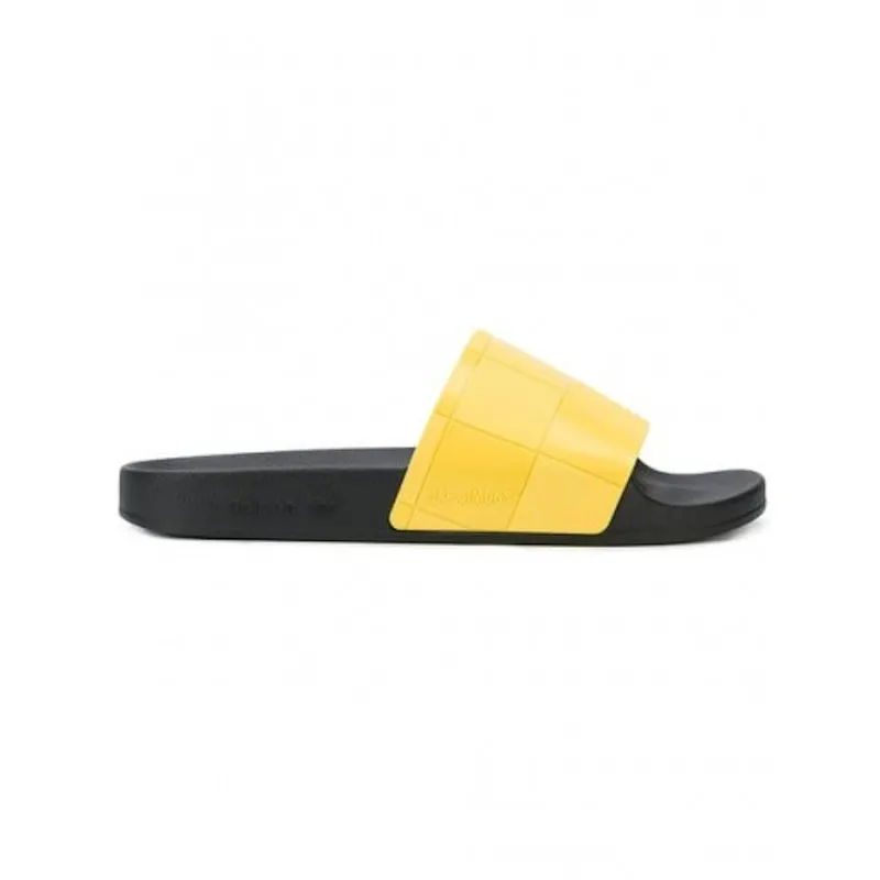 adidas Adilette Checkerboard Raf Simons Black Yellow (B22529)