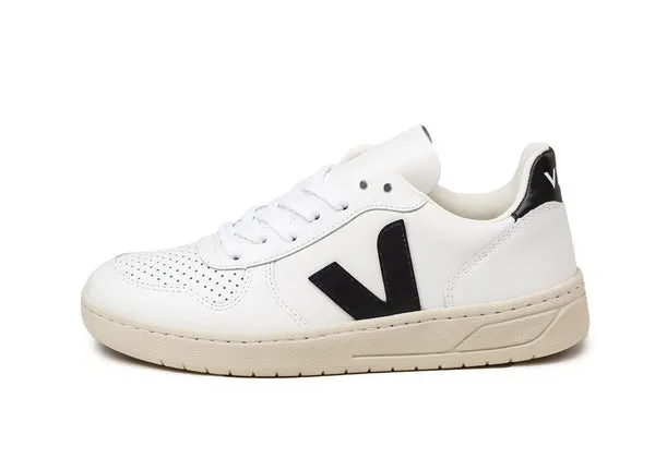 Veja V-10 Leather W Extra White / Black (VX0200005A)