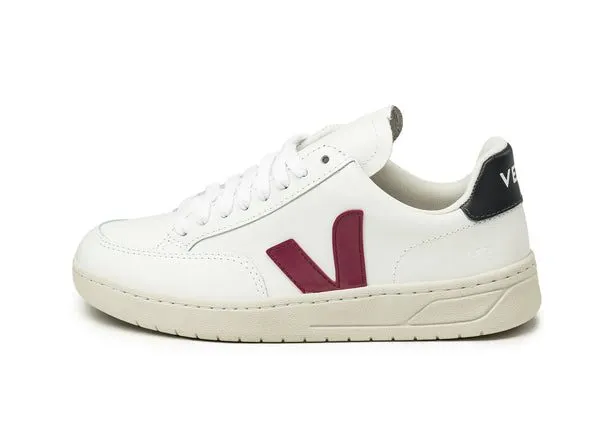 Veja V-12 Leather W Extra White / Marsala / Nautico (XD0201955A)