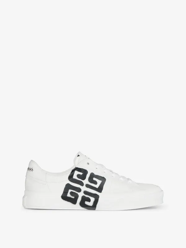 Givenchy Sneakers City sport in leather with tag effect 4G print (BH005VH13P-116)