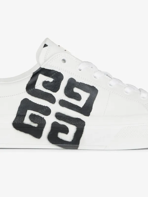 Givenchy Sneakers City sport in leather with tag effect 4G print (BH005VH13P-116)
