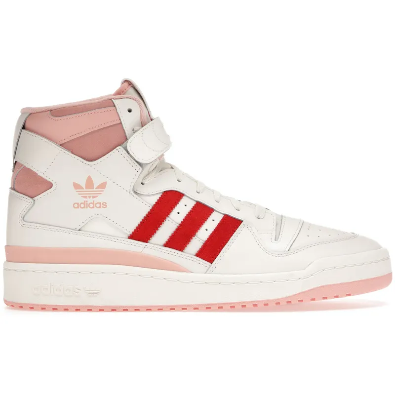 adidas Forum 84 Hi Off White Pink Red (H01670)