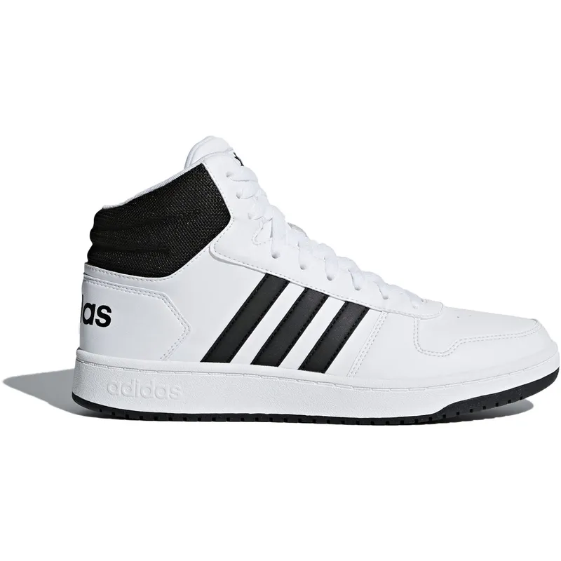 adidas Hoops 2.0 Mid White Black (BB7208)