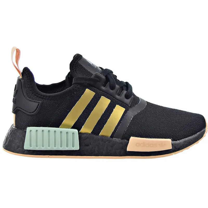 adidas NMD R1 Black Gold Metallic Halo Amber (W) (FY3565)