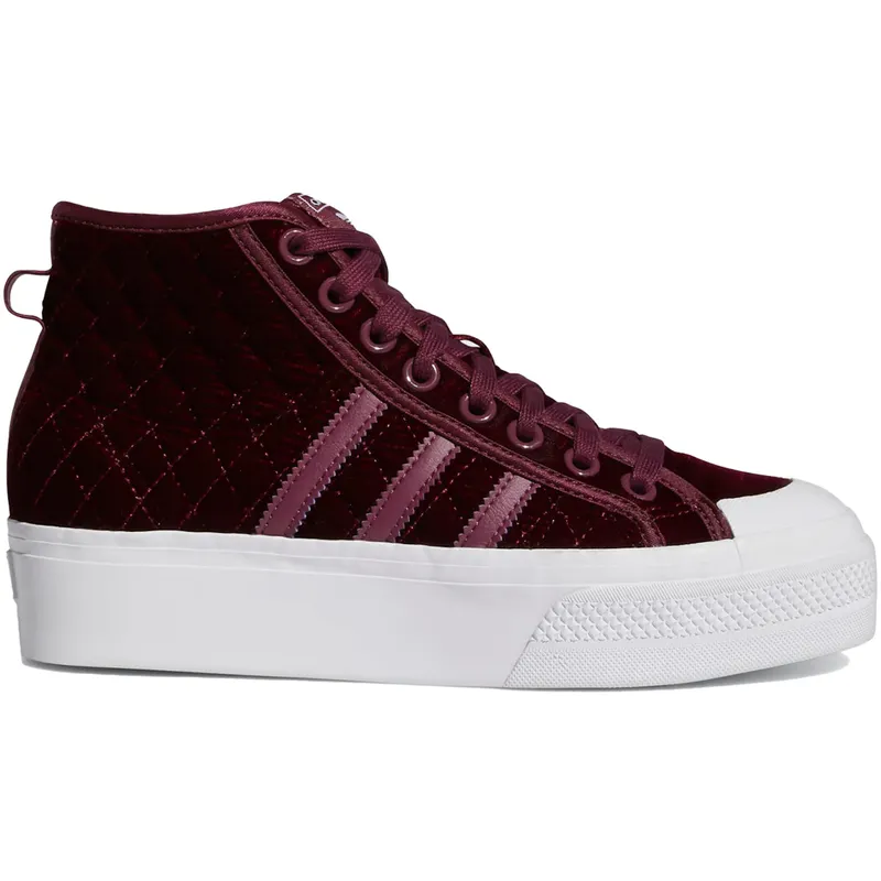 adidas Nizza Platform Mid Victory Crimson Velour (W) (H02701)