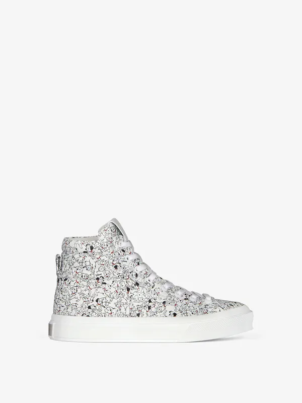 Givenchy 101 Dalmatians City high sneakers in leather (BE0025E1HB-116)