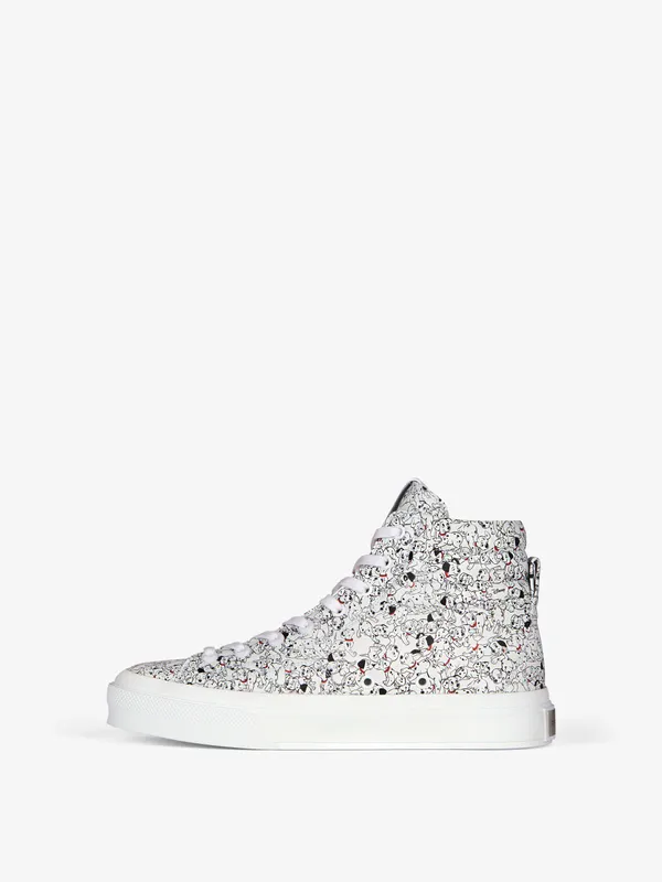 Givenchy 101 Dalmatians City high sneakers in leather (BE0025E1HB-116)