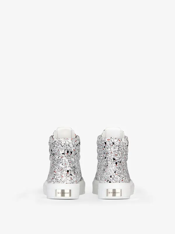 Givenchy 101 Dalmatians City high sneakers in leather (BE0025E1HB-116)