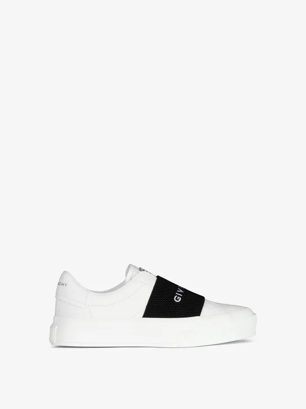 Givenchy Sneakers in leather with GIVENCHY webbing (BE0029E1BC-116)