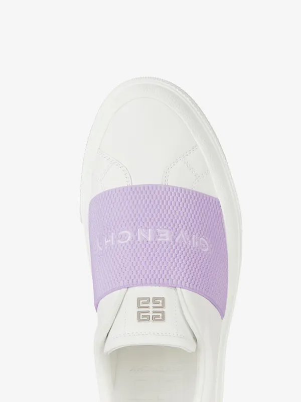 Givenchy Sneakers City Sport in leather with GIVENCHY webbing (BE0029E1BC-599)
