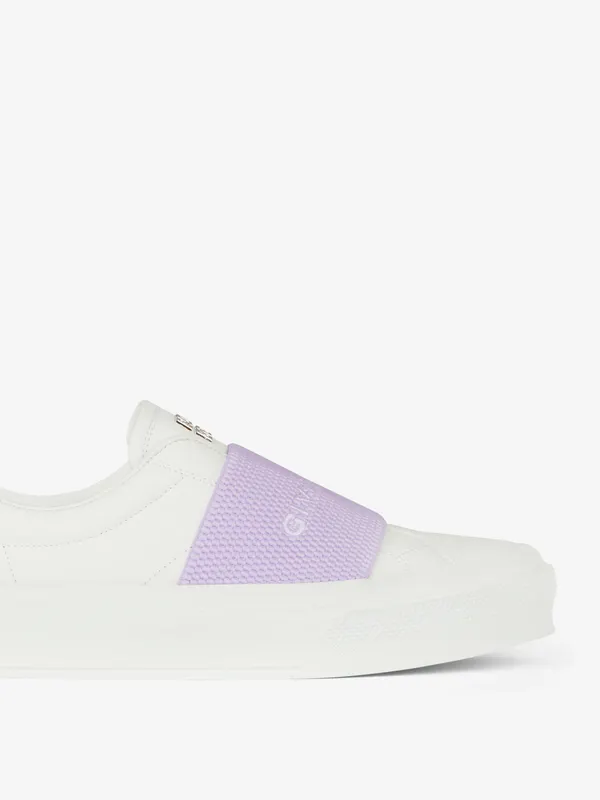Givenchy Sneakers City Sport in leather with GIVENCHY webbing (BE0029E1BC-599)