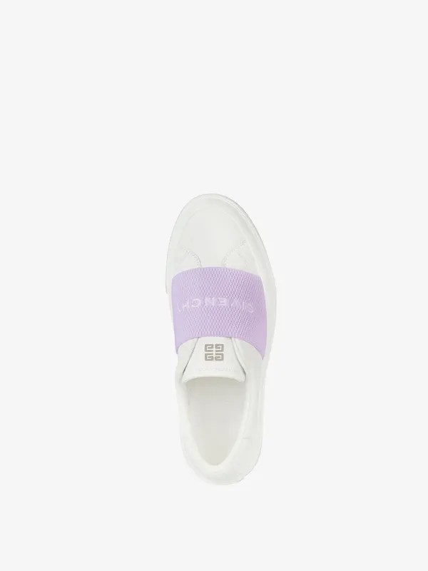 Givenchy Sneakers City Sport in leather with GIVENCHY webbing (BE0029E1BC-599)