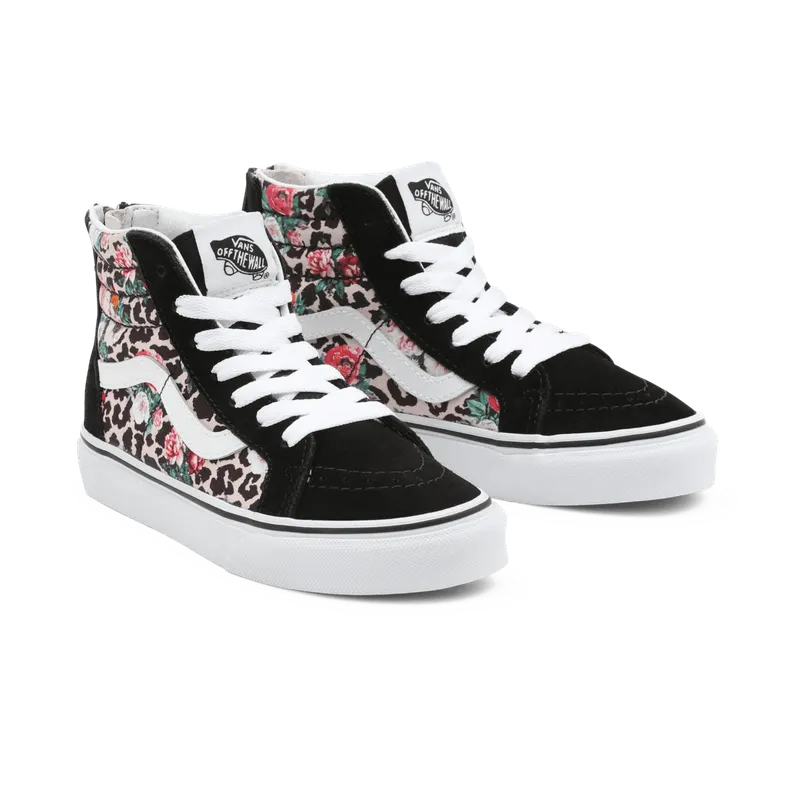 VANS Leopard Floral Sk8-hi Zip Kinderschoenen Zwart (VN000W9W7TJ)