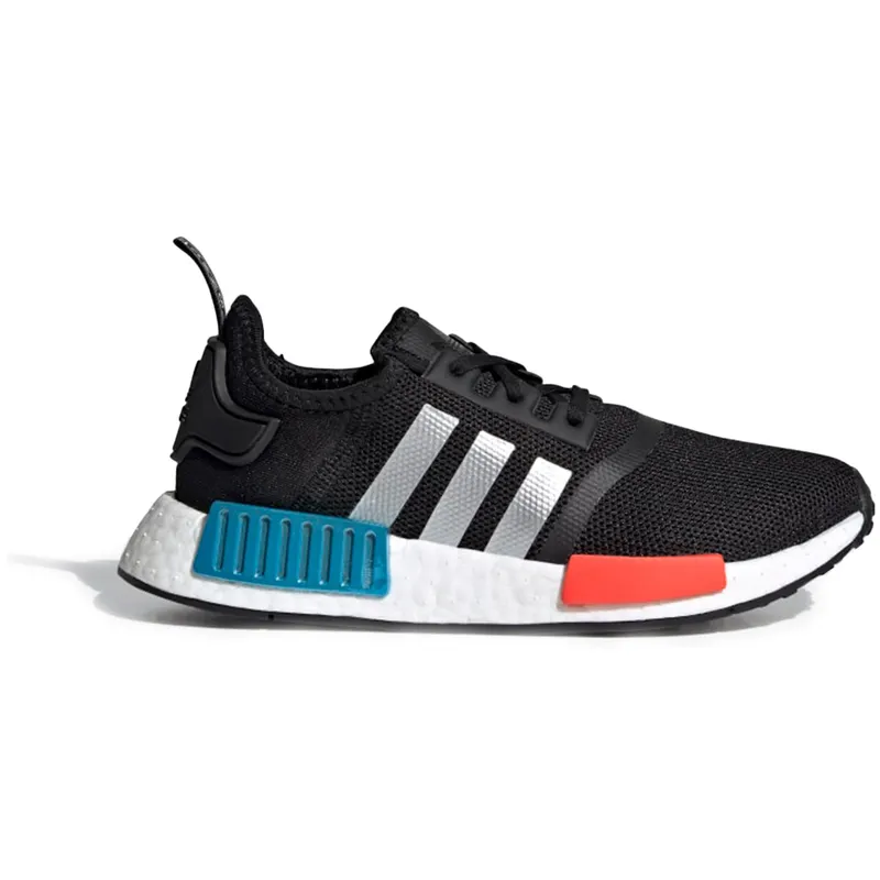 adidas NMD R1 Core Black Silver Metallic (GS) (FX5024)