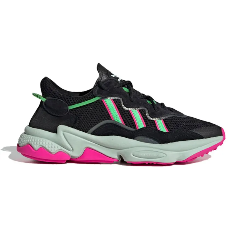 adidas Ozweego Black Shock Lime Pink (W) (EE5714)