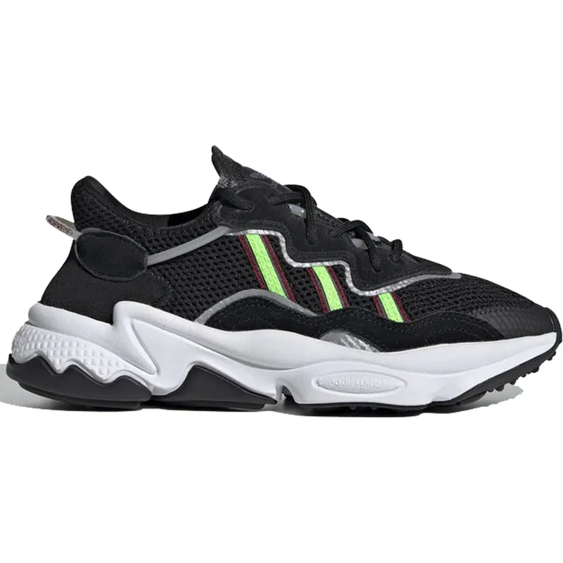 adidas Ozweego Core Black Solar Green (Youth) (EE7772)