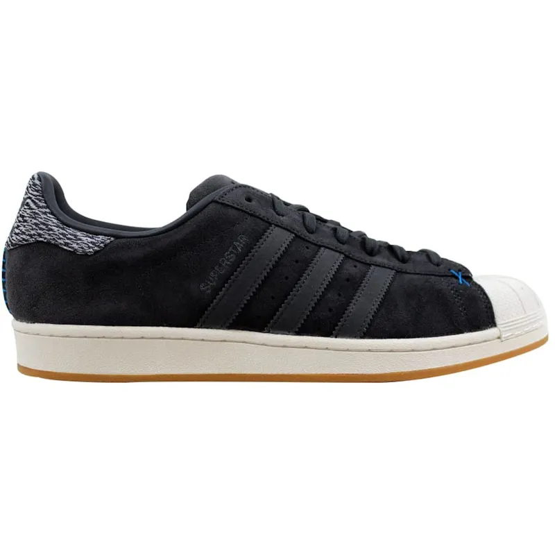 adidas Superstar Grey Suede/White-Blue (B27573)