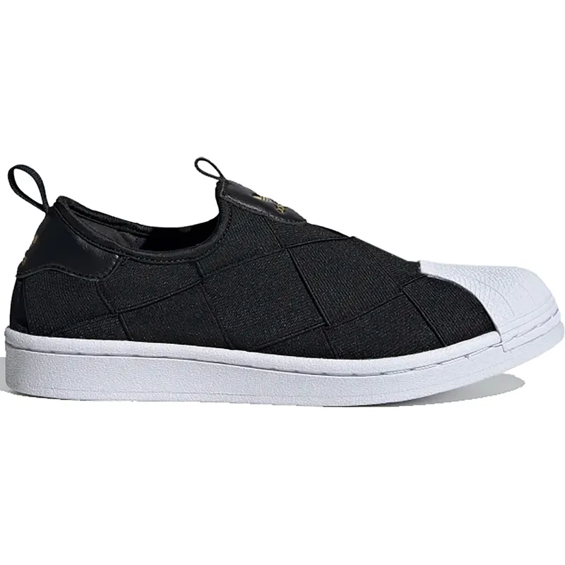 adidas Superstar Slip-On Core Black Cloud White Pink (W) (FV3187)