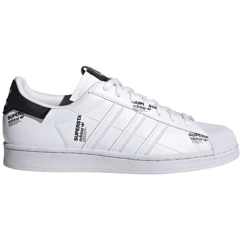 adidas Superstar White Black Logo Print (GV7671)