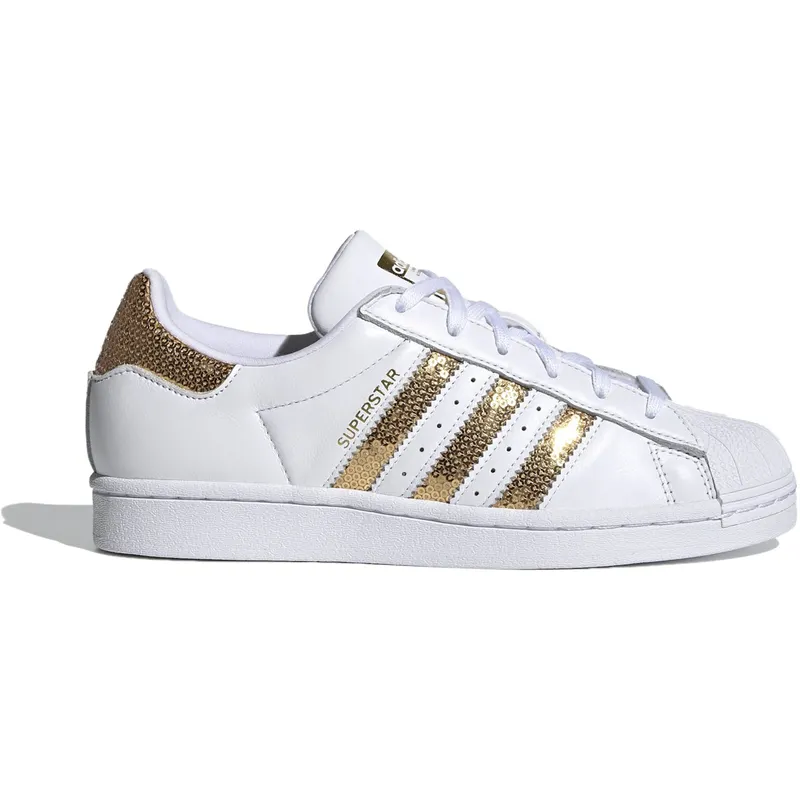 adidas Superstar White Gold Sequins (W) (G55658)