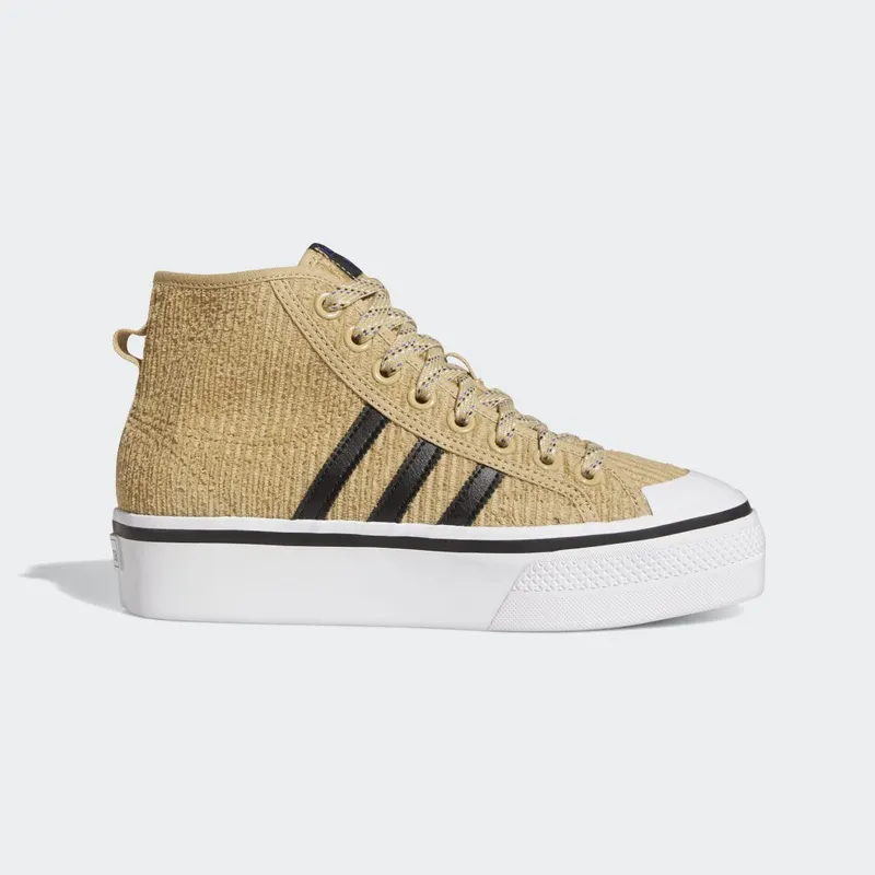 adidas Nizza Platform Mid Beige Tone / Core Black / Cloud White (H02705)
