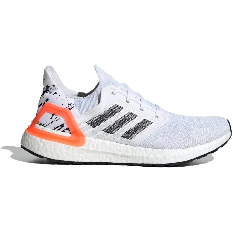 adidas Ultra Boost 20 White Orange Heel Pattern (EG0699)