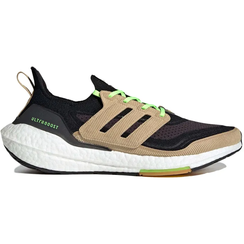 adidas Ultra Boost 21 Black Beige Tone Green (GX5254)