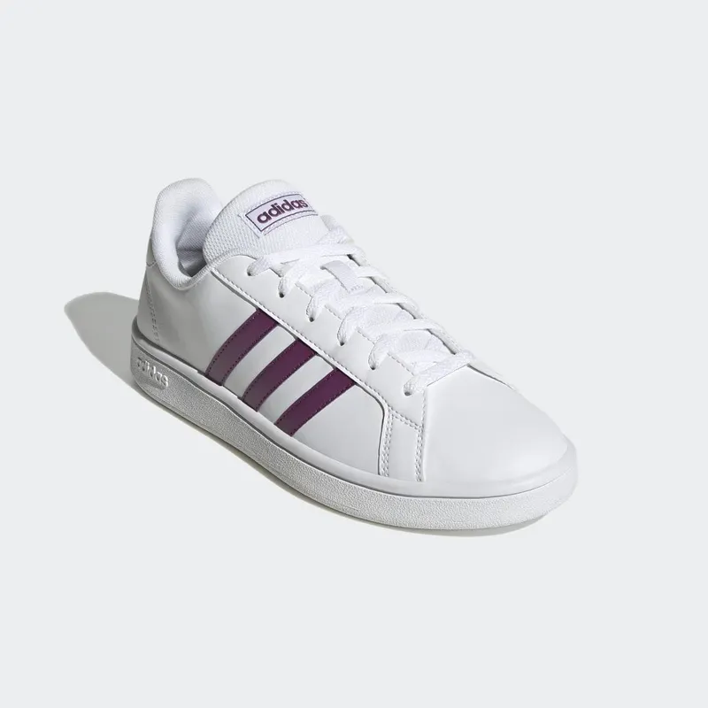 adidas Grand Court Base Cloud White / Cherry Metallic / Dove Grey (FW0810)