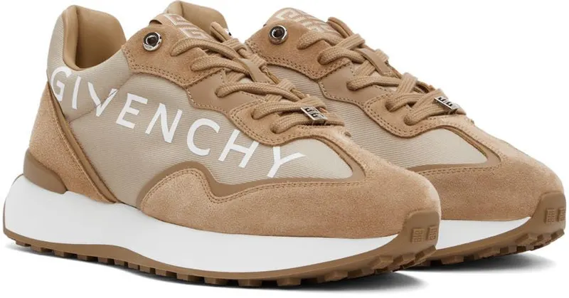 Givenchy Beige GIV Runner Low-Top Sneakers (BH006ZH1AM280)