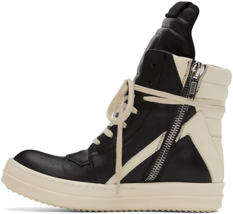 Rick Owens Black Geobasket Sneakers (RP02B6894 LPO)