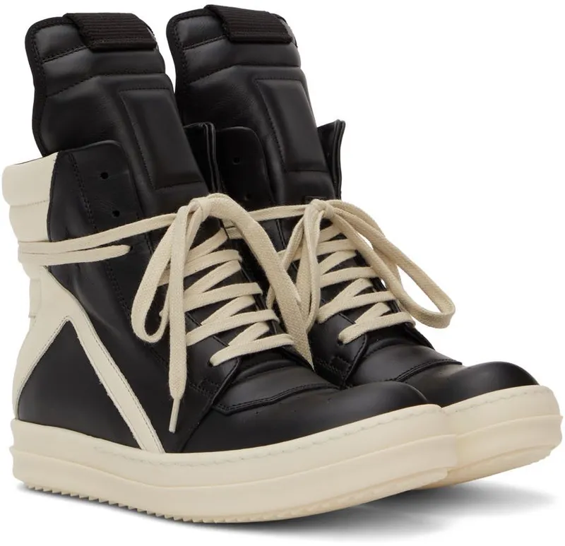 Rick Owens Black Geobasket Sneakers (RP02B6894 LPO)
