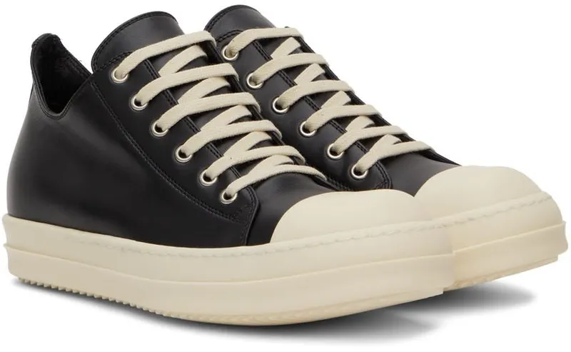 Rick Owens Black Jumbo Lace Sneakers (RP02B6891 LPO)