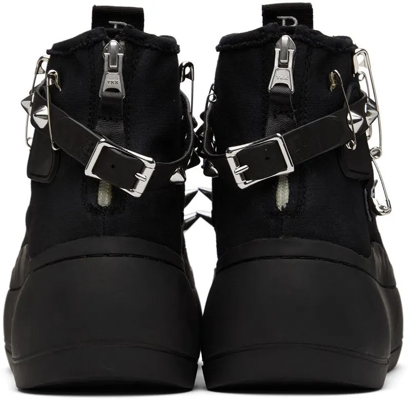 R13 Black Pyramid Studded Kurt Sneakers (R13S5034-001)