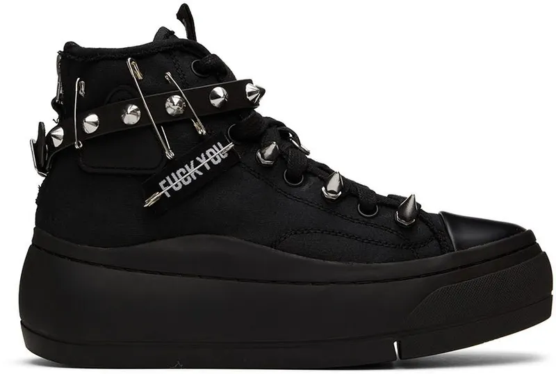 R13 Black Pyramid Studded Kurt Sneakers (R13S5034-001)